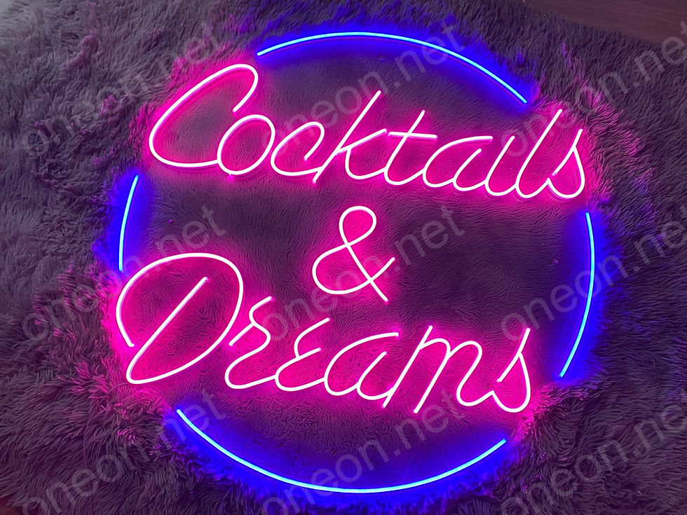 Thumbnail: Cocktails & Dream LED Neon Sign, Neon Sign Custom, Home Decor, Gift Neo Light