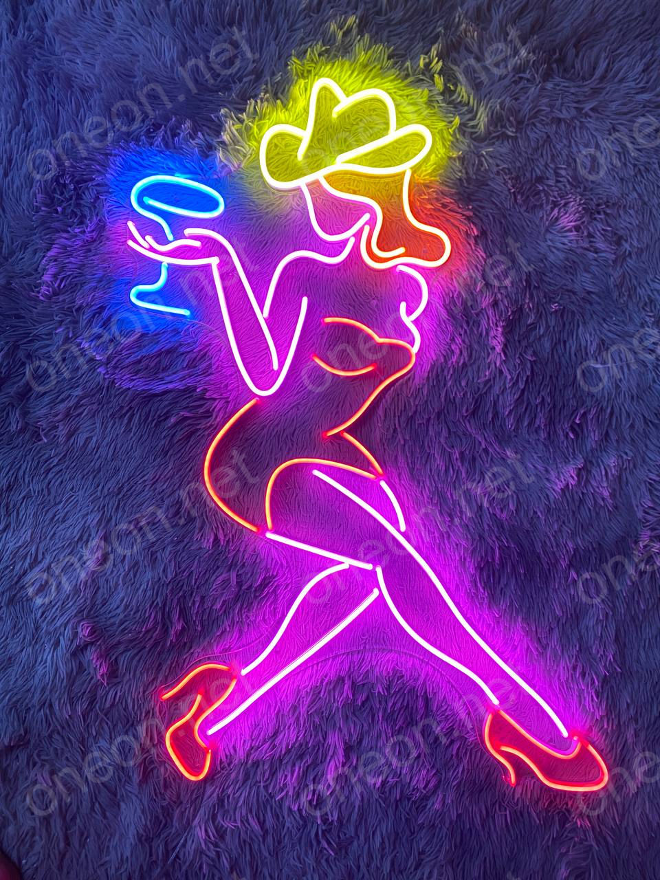 Thumbnail: Cowgirl LED Neon Sign, Neon Sign Custom, Home Decor, Gift Neon Light