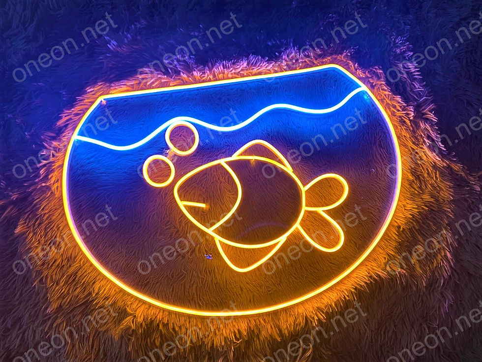 섬네일: Fish Tank LED Neon Sign, Neon Sign Custom, Home Decor, Gift Neon Light