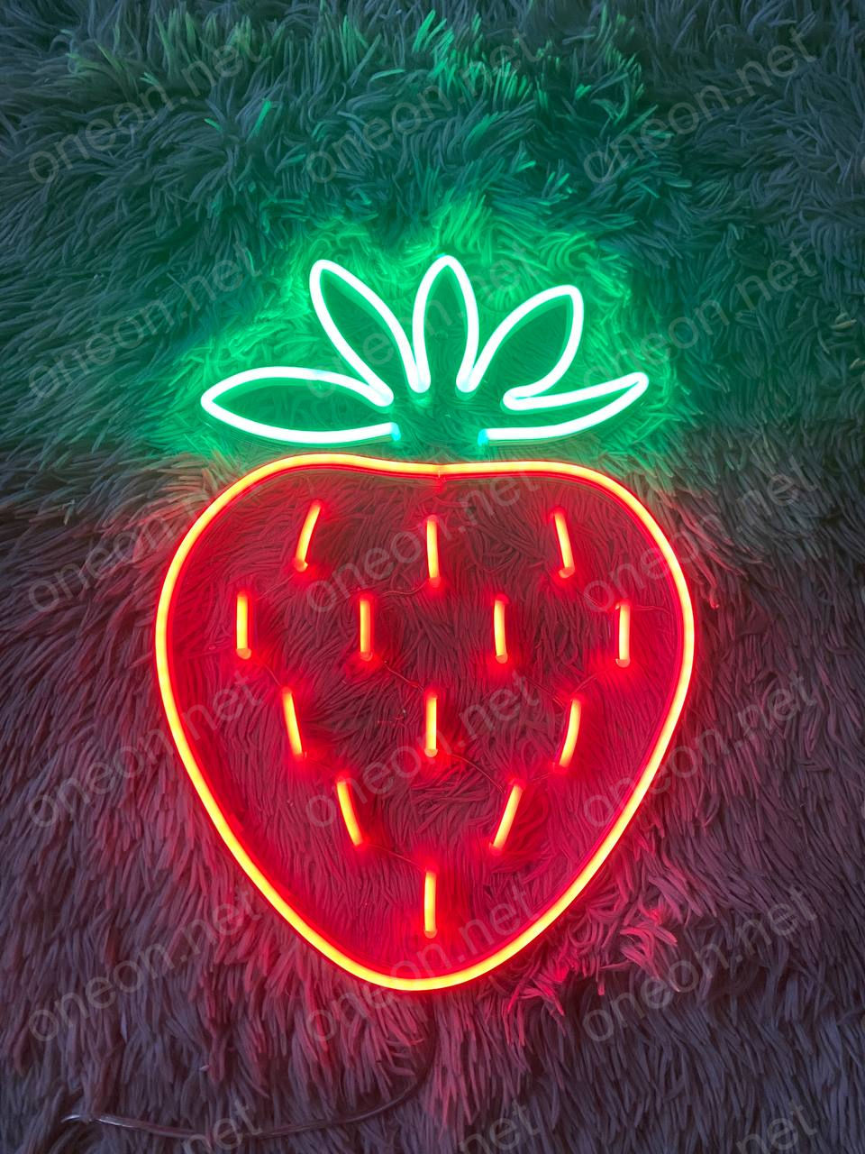 Thumbnail: Strawberry LED Neon Sign, Neon Sign Custom, Home Decor, Gift Neon Light