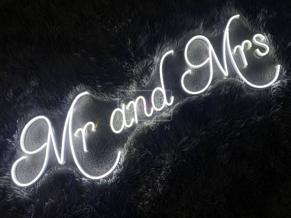 Thumbnail: Mr & Mrs LED Neon Sign, Neon Sign Custom, Home Decor, Gift Neon Light