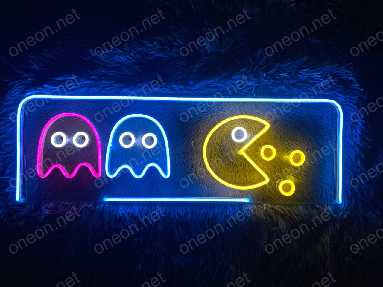 Pacman LED Neon Sign, Neon Sign Custom, Home Decor, Gift Neon Ligh