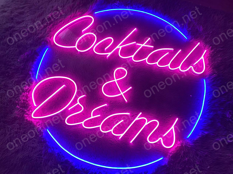 Thumbnail: Cocktails & Dream LED Neon Sign, Neon Sign Custom, Home Decor, Gift Neo Light