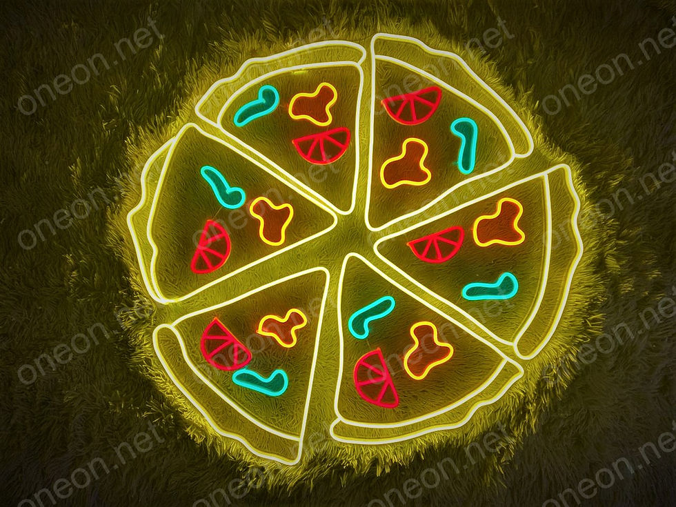 Miniaturbild: Pizza LED Neon Sign, Neon Sign Custom, Home Decor, Gift Neon Light
