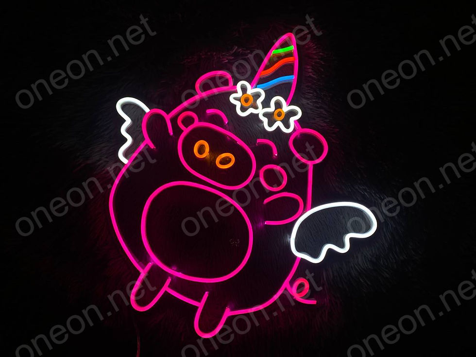 Thumbnail: Angel Pig LED Neon Sign, Neon Sign Custom, Home Decor, Gift Neon Light