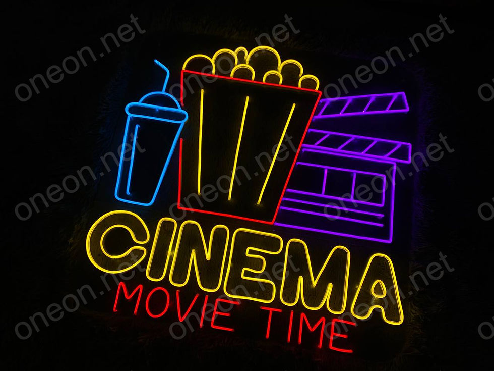 サムネイル： Cinema Movie Time LED Neon Sign, Neon Sign Custom, Home Decor, Gift Neon Light