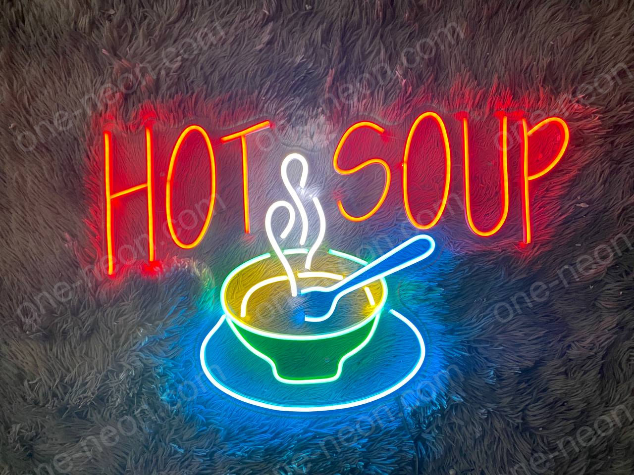Hot Soup LED Neon Sign, Neon Sign Custom, Home Decor, Gift Neon Light