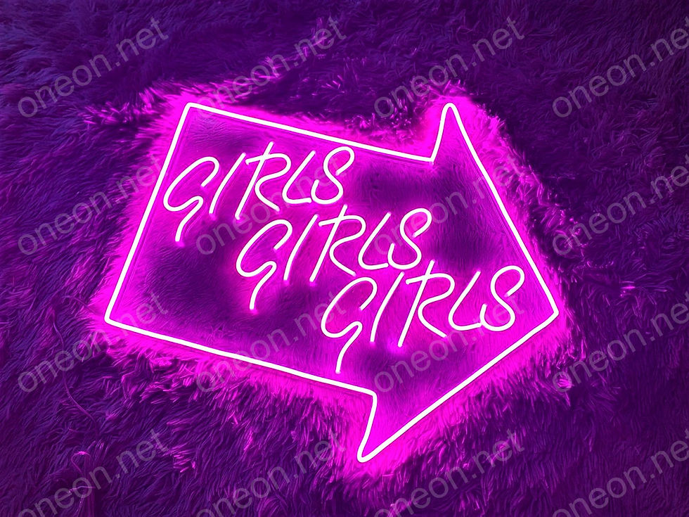 Miniaturbild: Girls Girls Girls LED Neon Sign, Neon Sign Custom, Home Decor, Gift Neon Light