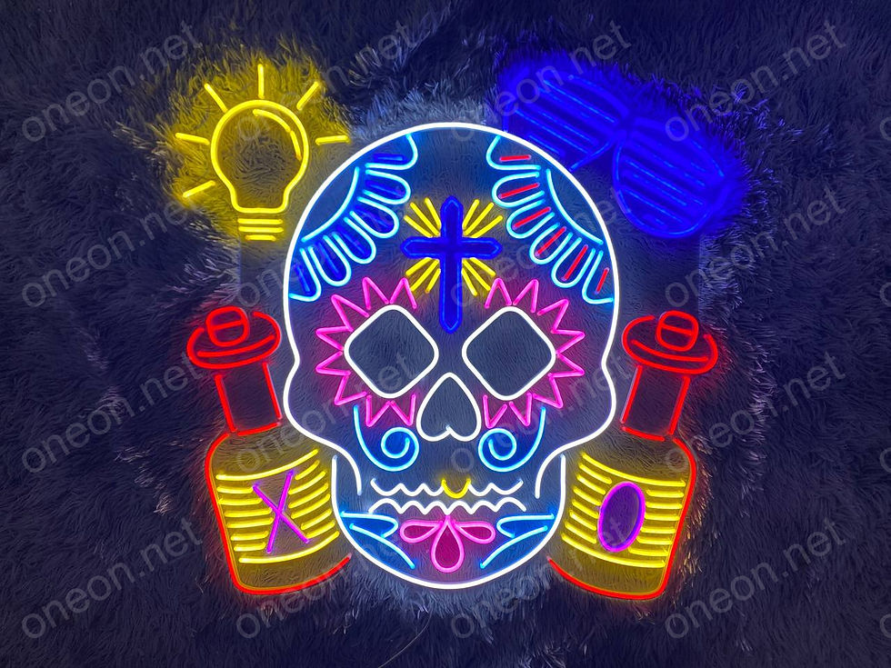 Miniaturbild: Calavera LED Neon Sign, Neon Sign Custom, Home Decor, Gift Neon Light