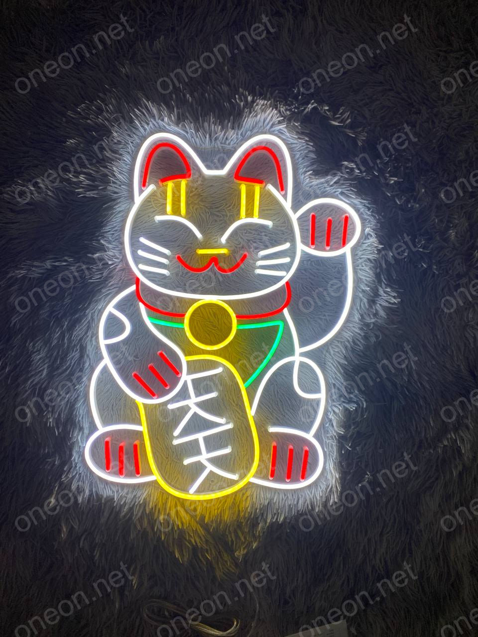 Thumbnail: Lucky Cat LED Neon Sign, Neon Sign Custom, Home Decor, Gift Neon Light