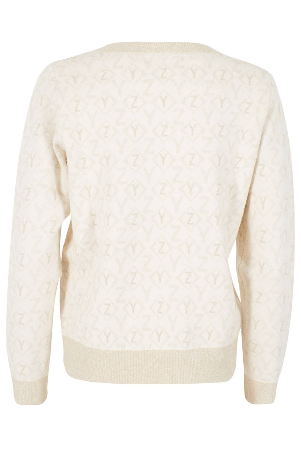 Camisola branca com detalhe Malha Senhora exibida em fundo neutro e claro.