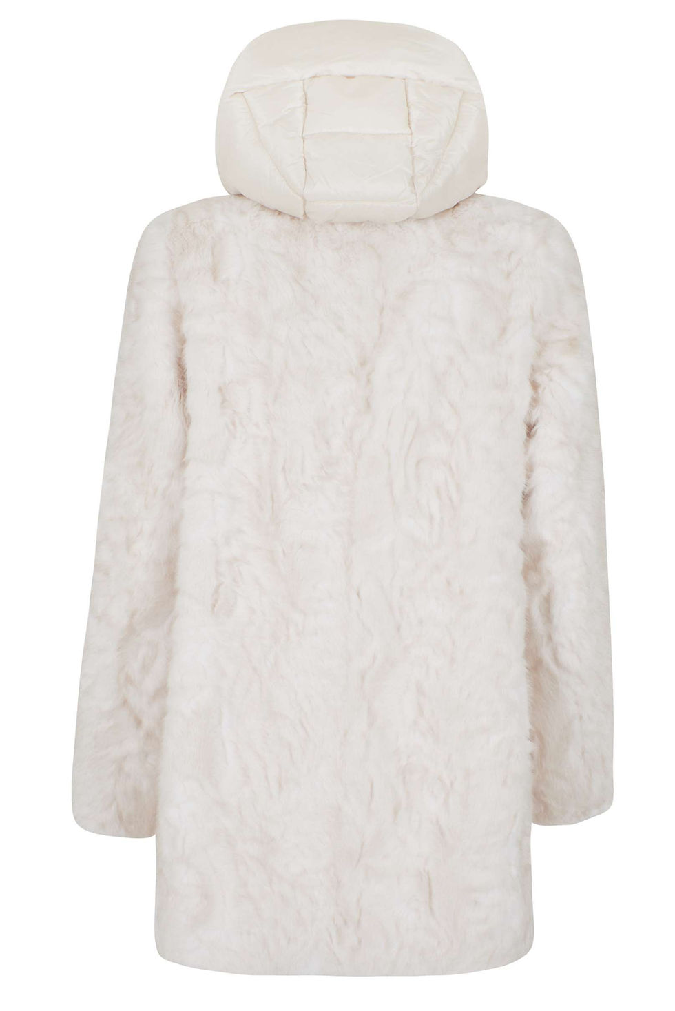 Casaco branco com gola alta, Malha Mulher, peça de roupa para o inverno