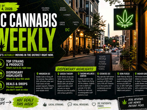 DC Cannabis Weekly May 4th, 2026 infographic