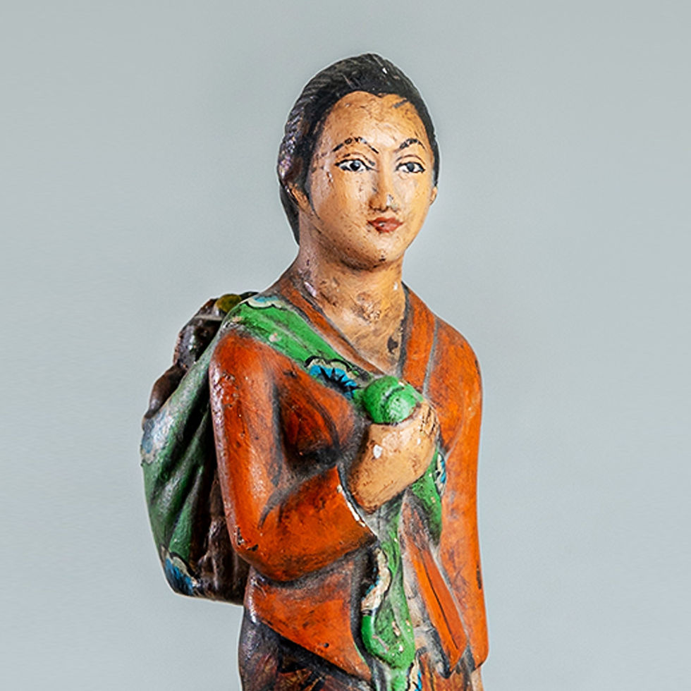 Thumbnail: Jamu girl - old  gesso art