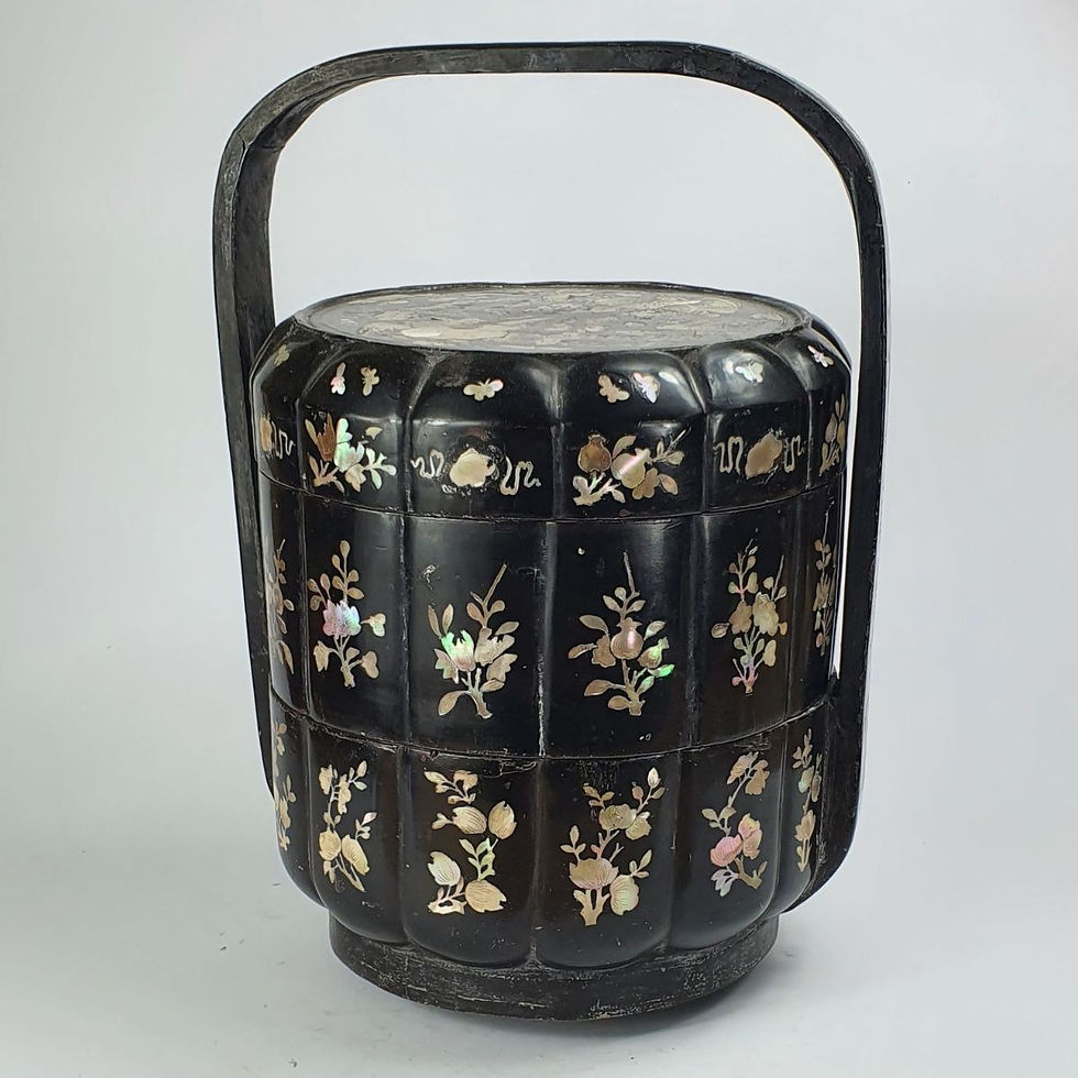 Thumbnail: Mid-19th century Chinese lacquer shell picnic box