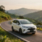 White taxi driving from Tirupati to Horsley Hills