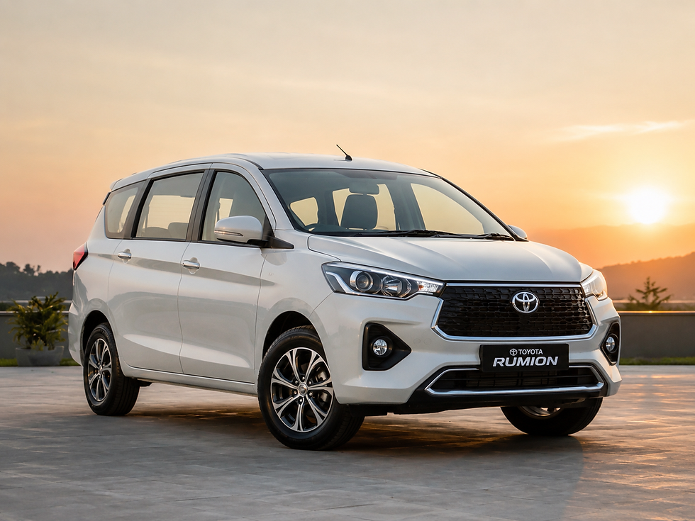 White Toyota Rumion for Tirupati Local Temples Taxi