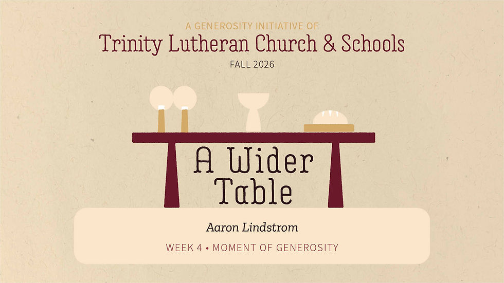 Wider Table: Week 4 Generosity Moment