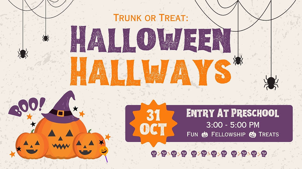 Trunk or Treat: Halloween Hallways