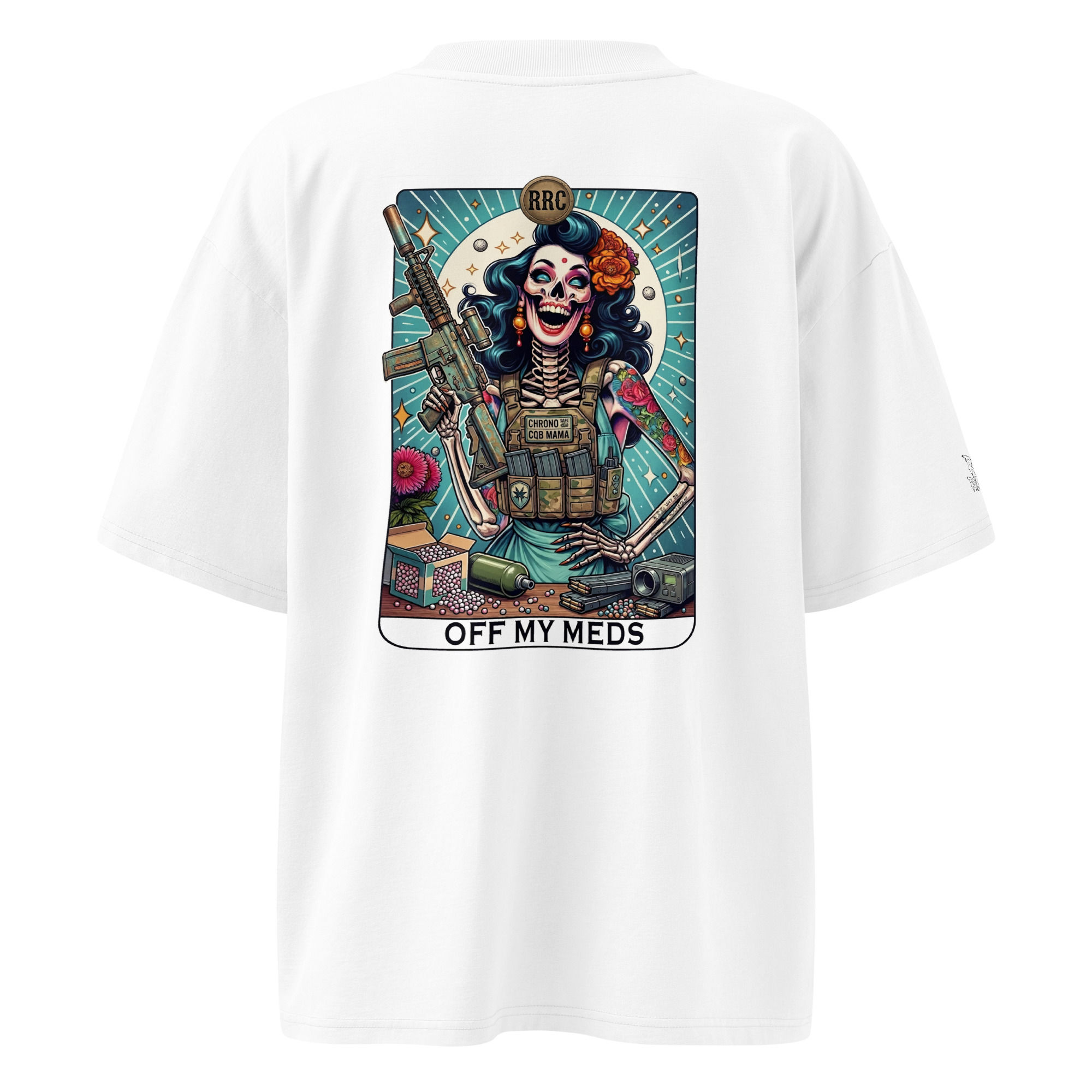 Off My Meds: Unisex organic oversized high neck t-shirt