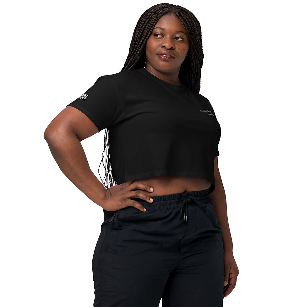 Thumbnail: It's a sin to be boring, Darling Women’s crop top - Black