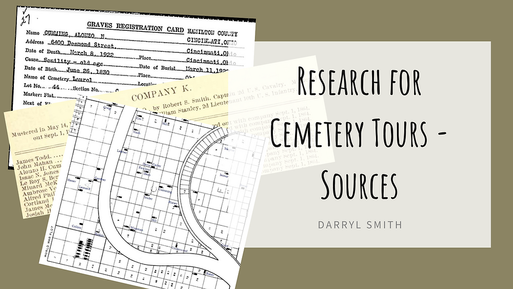 Research for Cemetery Tours - Sources
