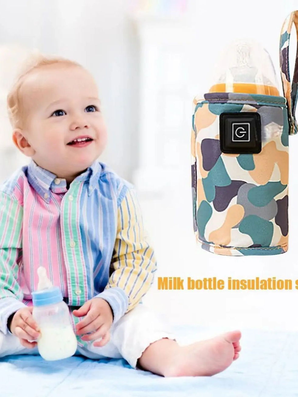 Thumbnail: USB Milk Water Warmer Travel Stroller Insulated Bag Baby Nursing Bottle Heater S