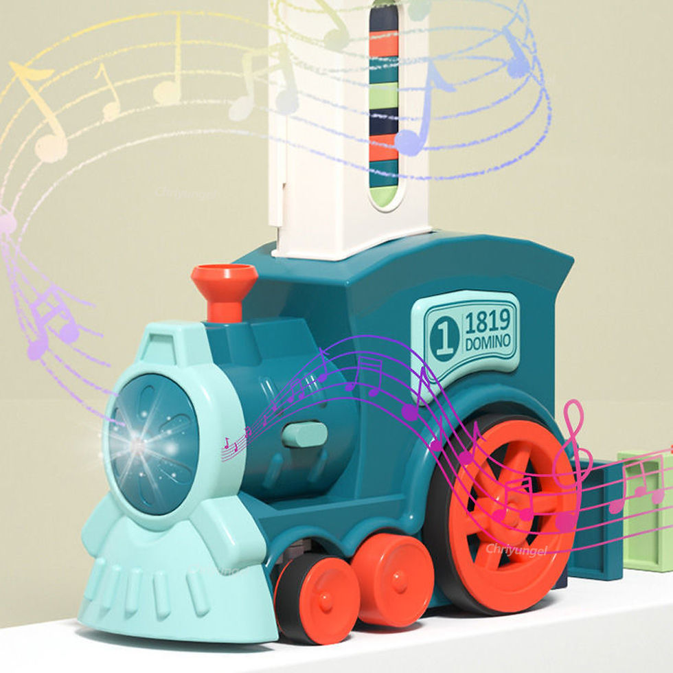 Thumbnail: Domino Train for kids Automatic Laying Electric Car Colorful Dominoes Set Brick 