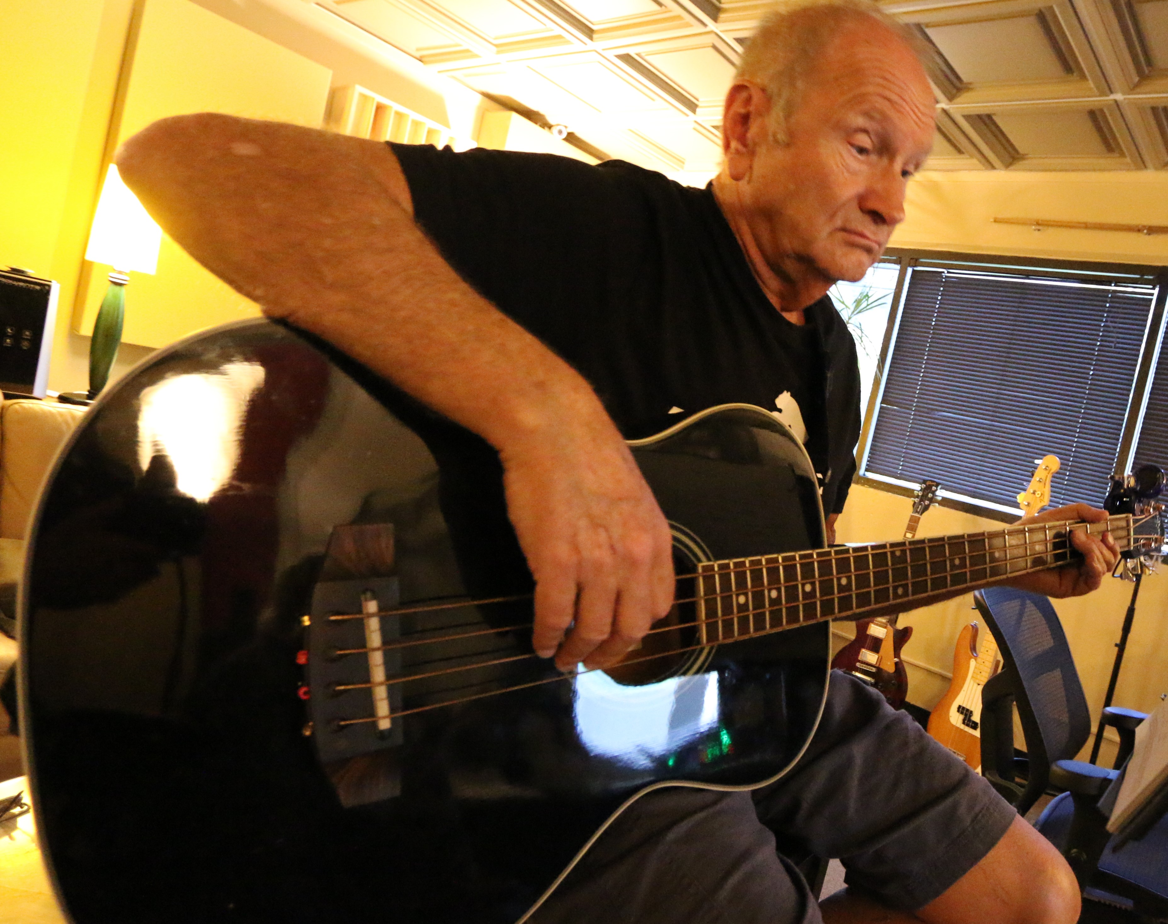 George playing bass