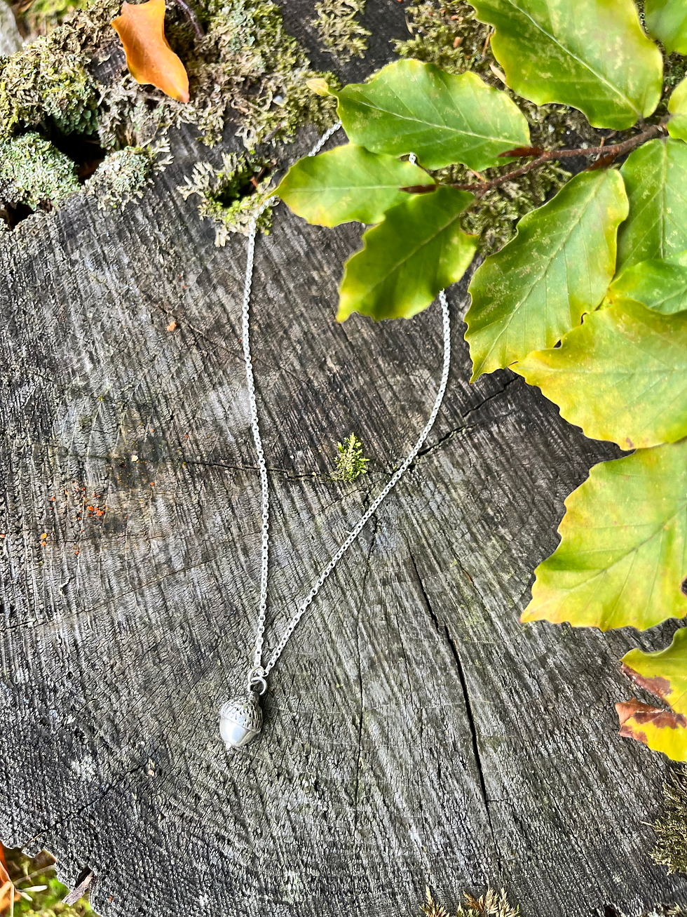 Thumbnail: Forest of Dean Silver Acorn Necklace