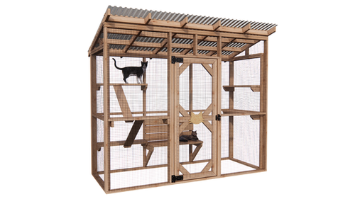 The Catio Company 4'x10'x8' Freestanding DIY Catio Plans The