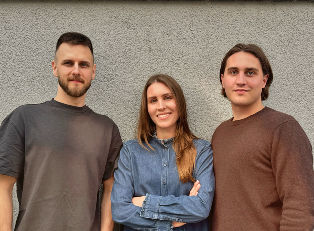 Die Gründer Ivo Lovric, Louisa Haisch und Victor Haisch.