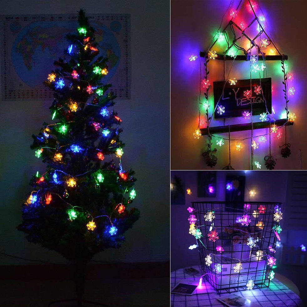 Thumbnail: LED String Snowflake Diwali Lights Battery Operated Bedroom Garden Balcony Light