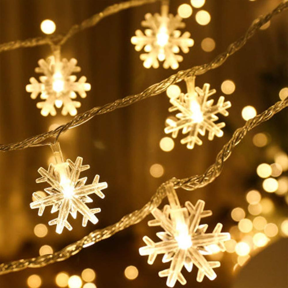 Thumbnail: LED String Snowflake Diwali Lights Battery Operated Bedroom Garden Balcony Light