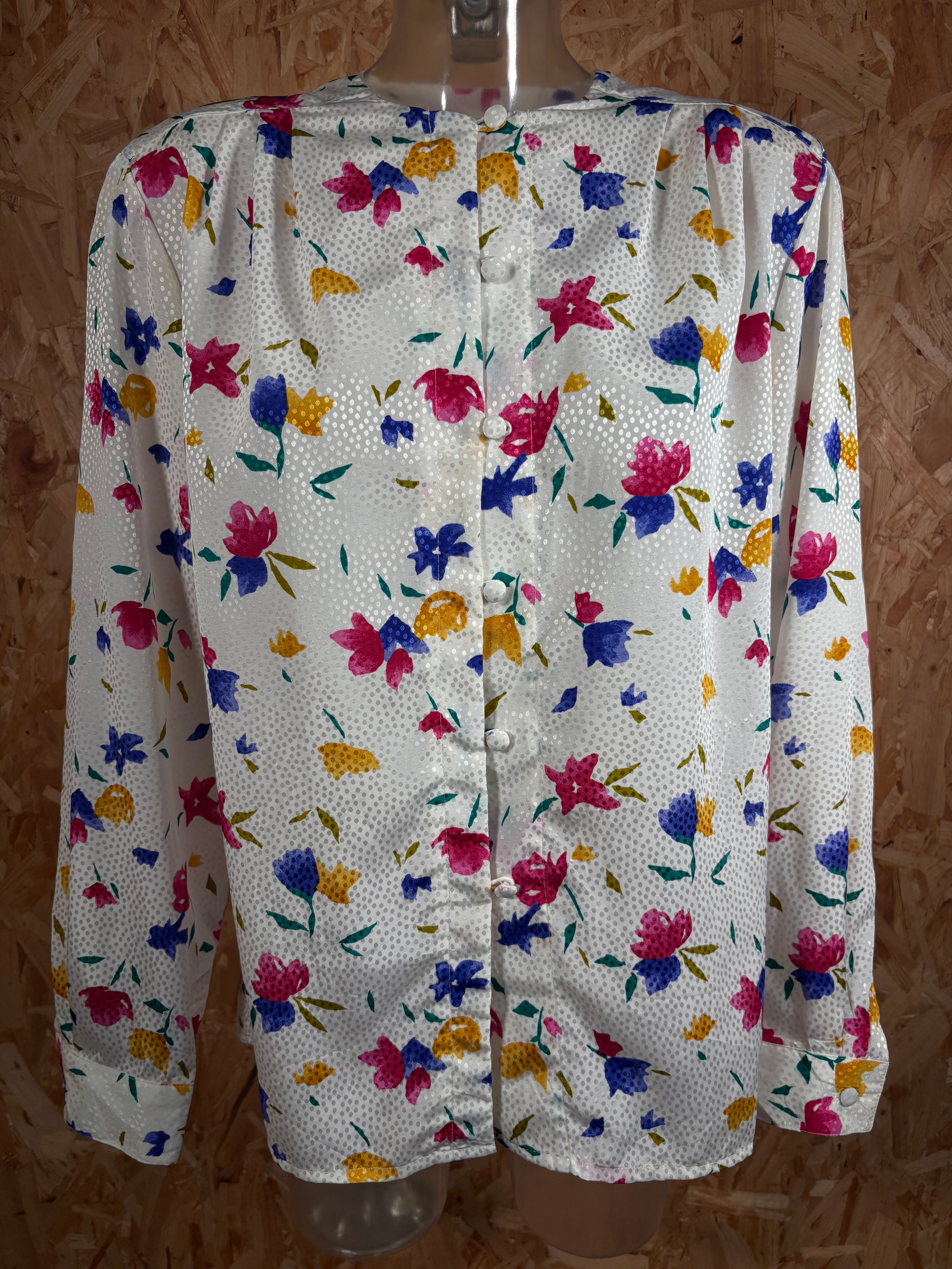 Long sleeve floral print blouse