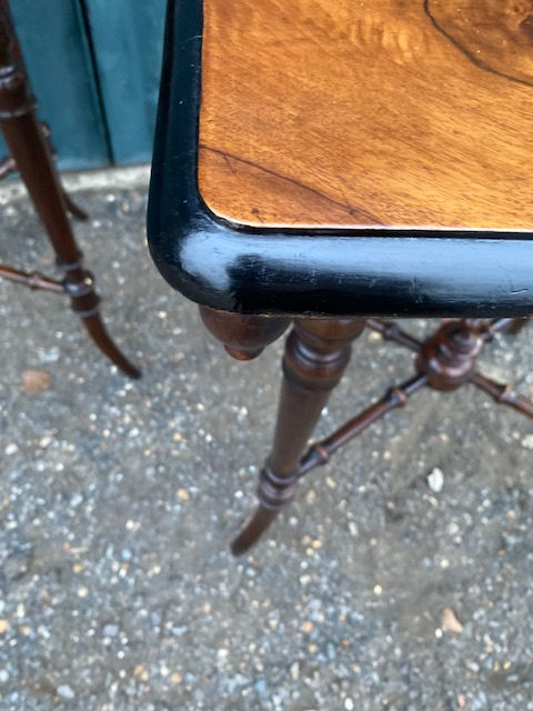 Thumbnail: Pair of 19th Cent. Victorian Aesthetic Walnut Occasional Side Tables, English