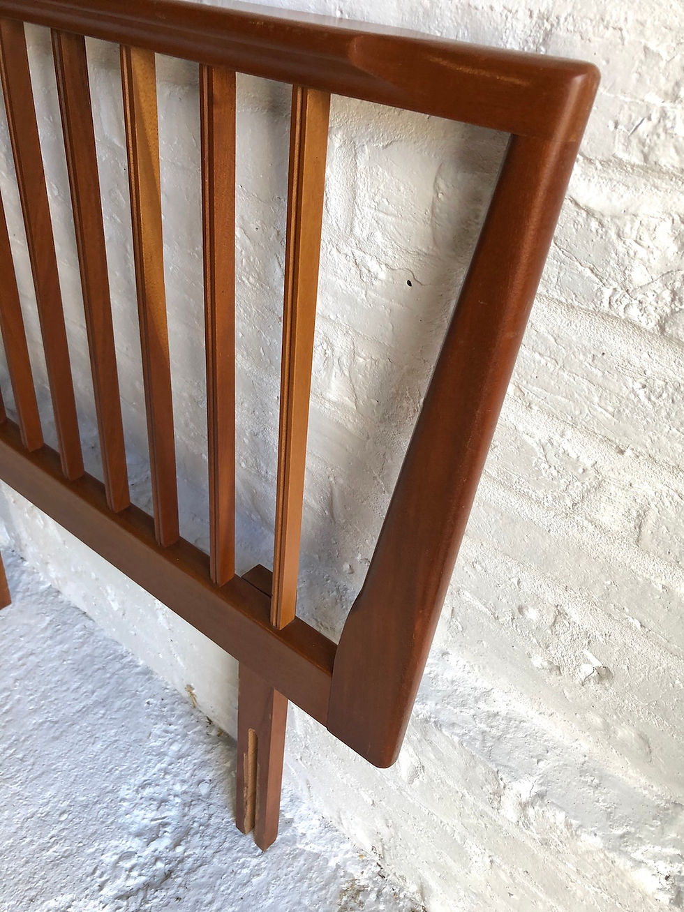 Thumbnail: Mid-Century Teak Slat 6’ Headboard, Scandinavian Circa 1960s