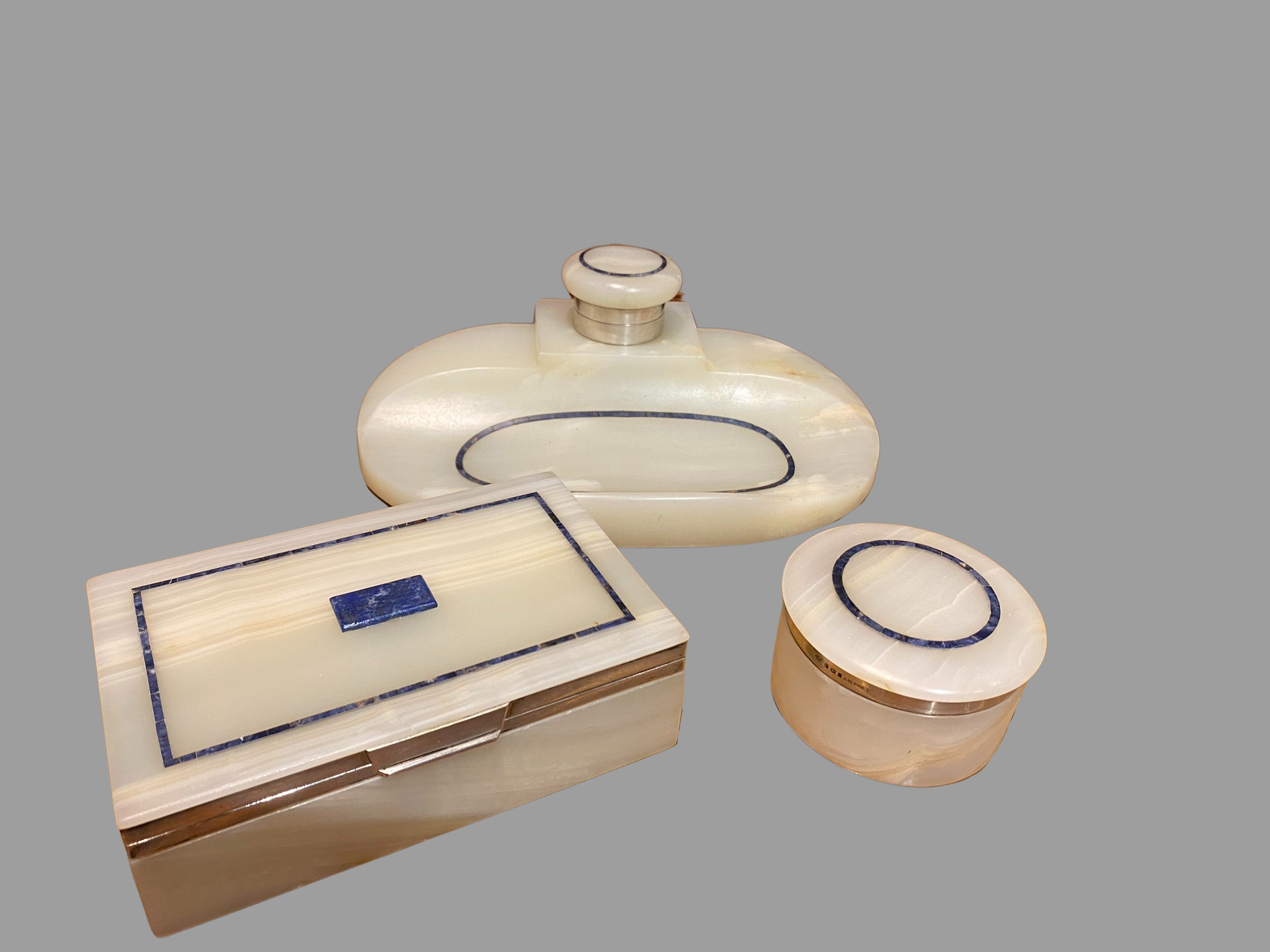 Art Deco & Silver Desk Set, By George Betjemann for Aspreys, London 1921