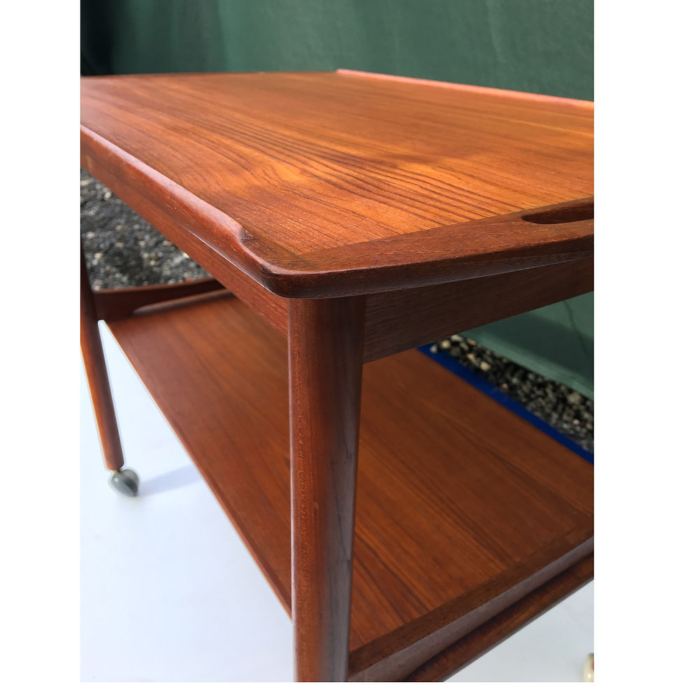 Thumbnail: Scandinavian Teak Bar Cart / Drinks Trolley, Circa 1960s