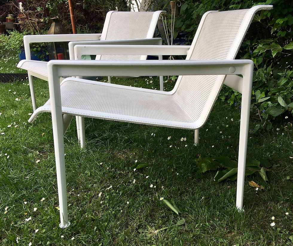 Thumbnail: Pair of Richard Schultz 1966 Series Lounge Chair with Arms for B & B Italia