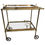 Thumbnail: Mid-Century Brass Faux Bamboo Drinks Trolley Cart, Attributed to Maison Bagues