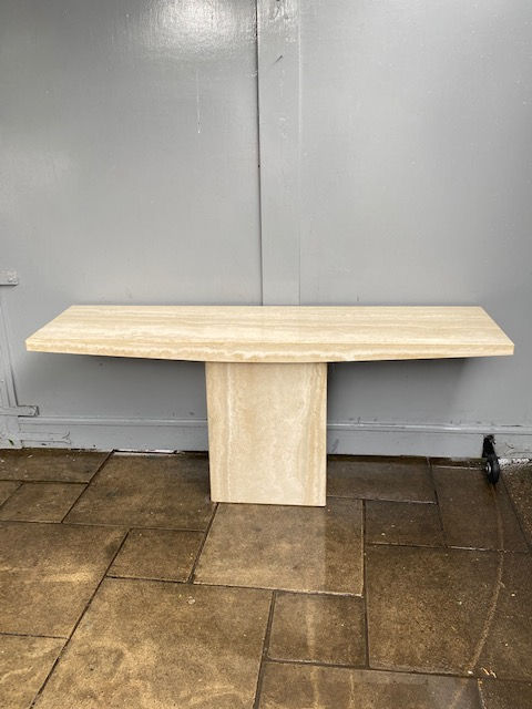 Thumbnail: Mid-Century Long Travertine Console Table, Italian, 1970s