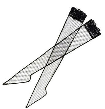 Thigh-High Mesh Nylon Stockings-MUL5383BK