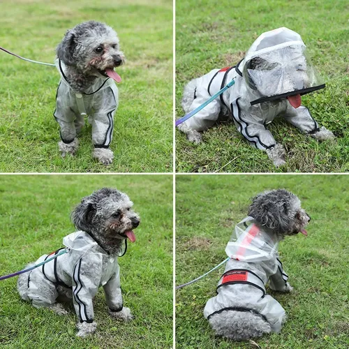 Chubasquero Reflectante Para Mascotas Abrigo Impermeable