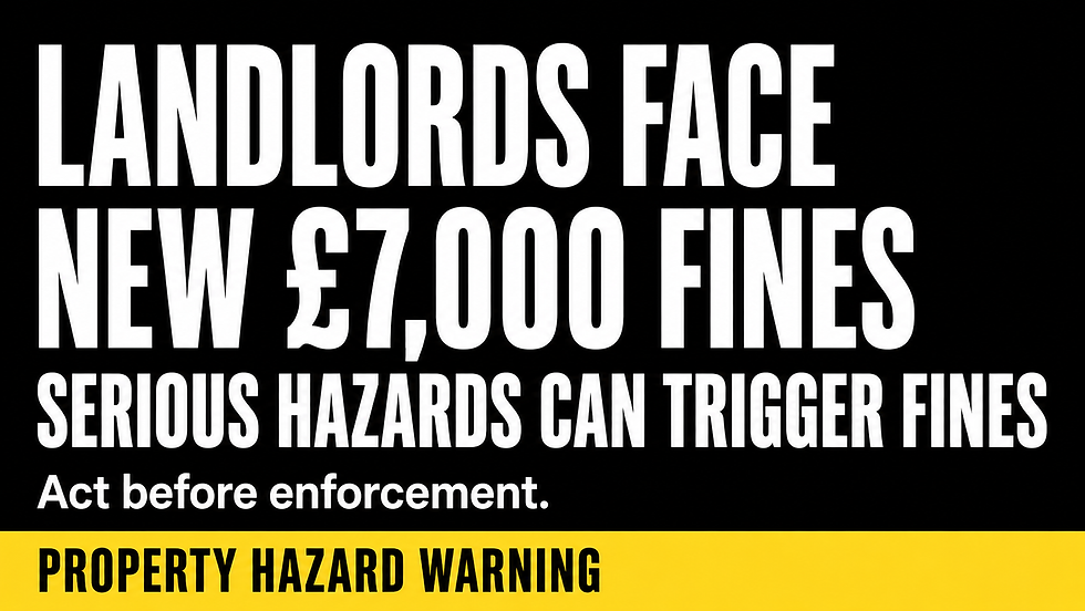 Landlords face new £7,000 fines for serious property hazards