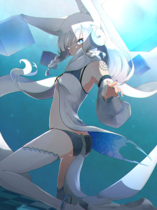 青いケモミミ