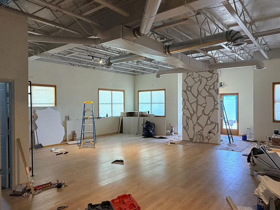 A pilates studio in Boulder Colorado in the midst of a renovation