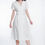 Thumbnail: White Poplin Shirt Dress With Belt and Short Sleeve