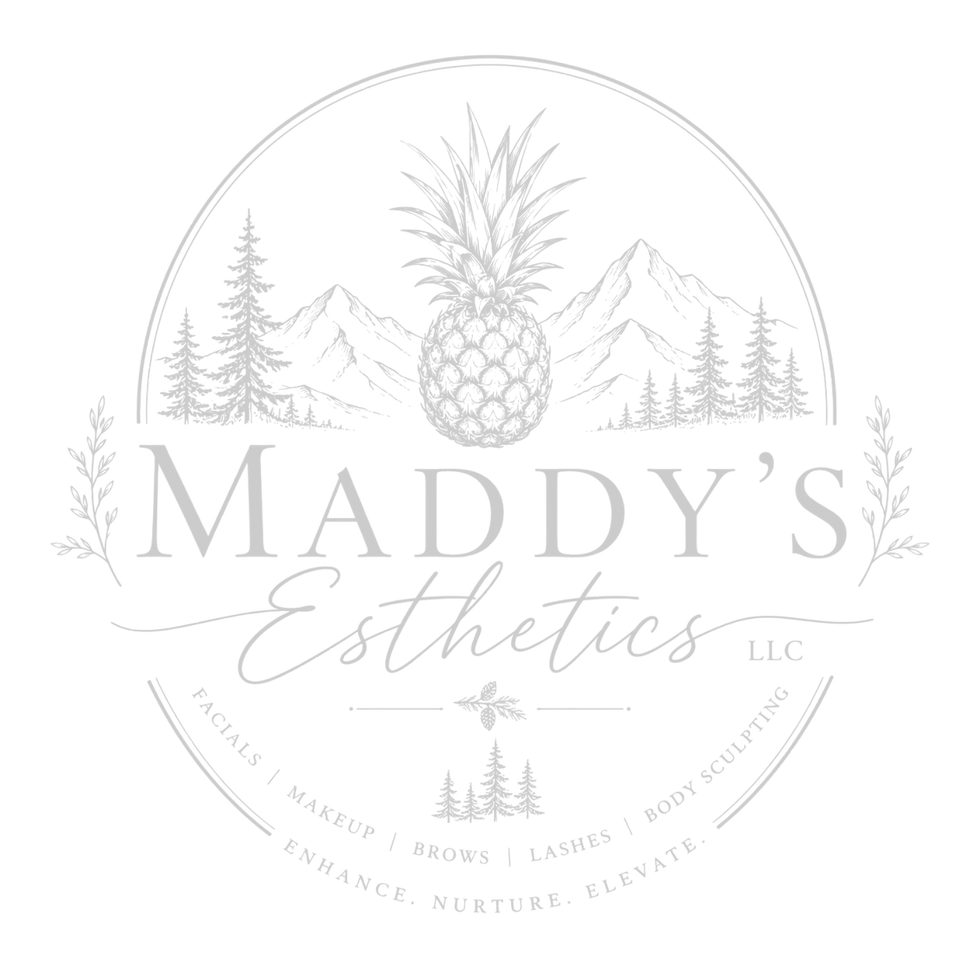 Graphic design logo featuring a stylized pineapple, mountains, and forest within a circular emblem. The design incorporates natural elements with a rustic feel.
