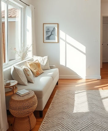Cozy living room staging design